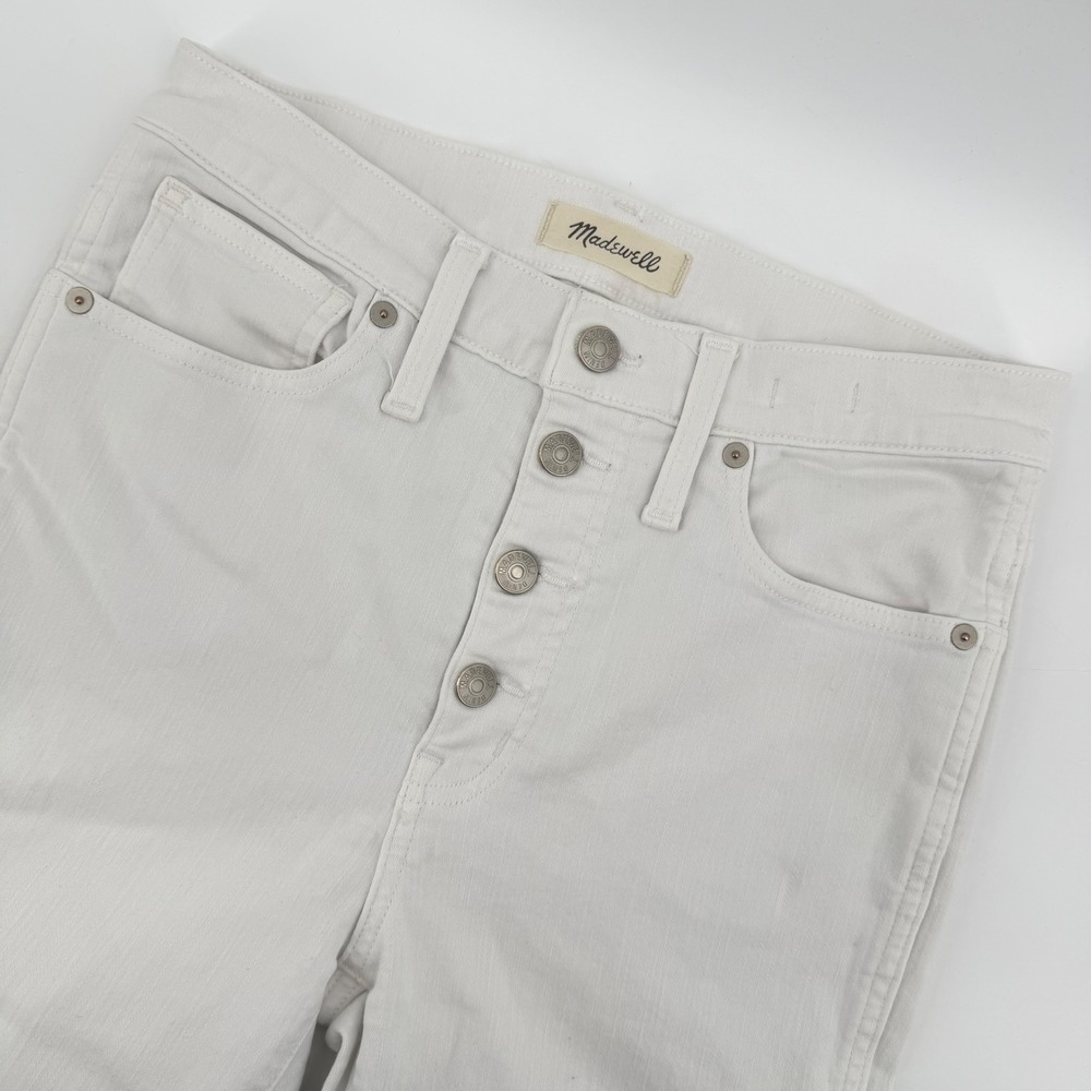 Madewell Stovepipe Jeans Women's Size 27 White Button Fly High Rise